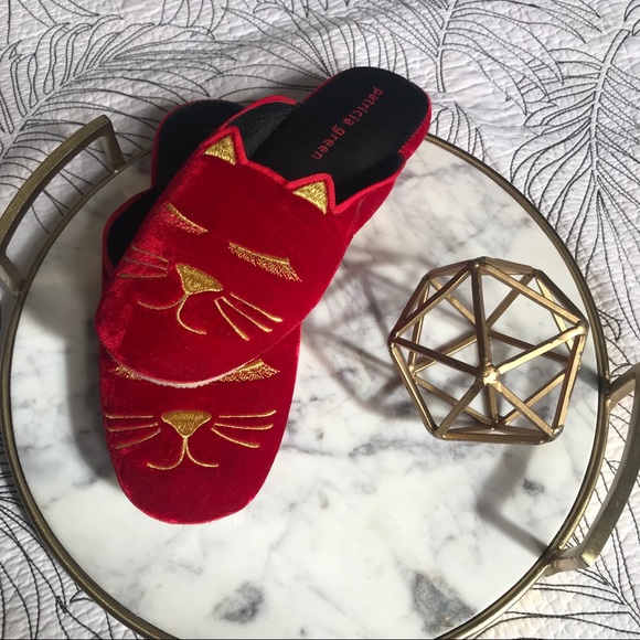 Patricia Green• Velvet Cat Slippers - Picture 2 of 4